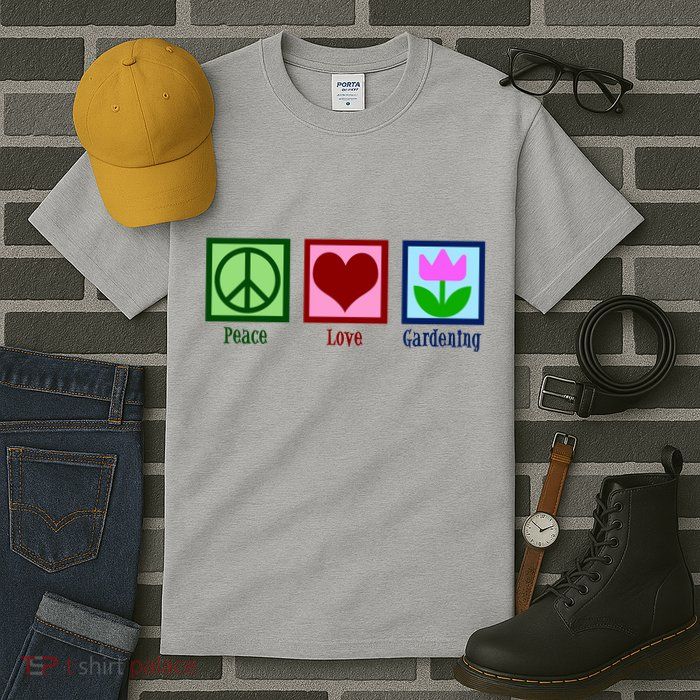 Peace Love Gardening Tall T-Shirt