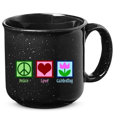 Peace Love Gardening 15oz Campfire Ceramic Mug