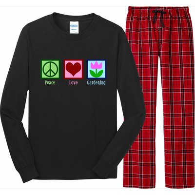 Peace Love Gardening Long Sleeve Pajama Set