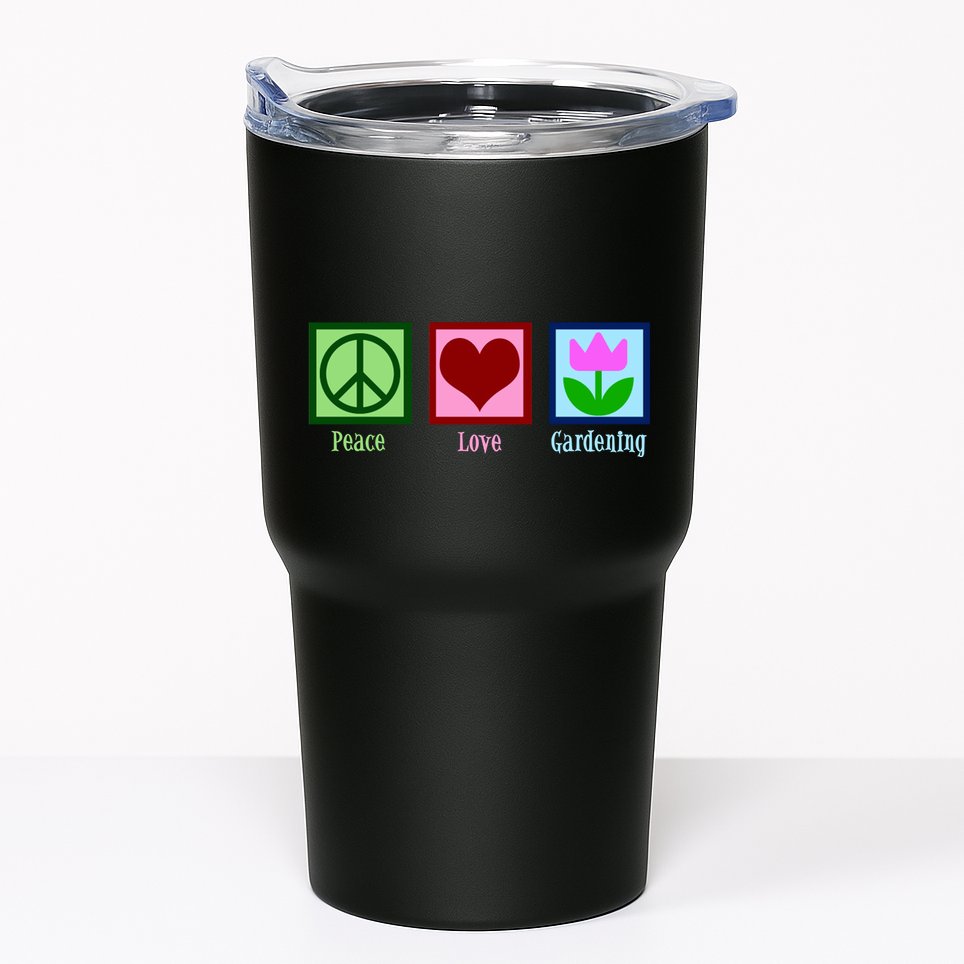 Peace Love Gardening Tumbler