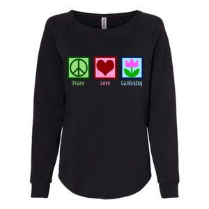 Peace Love Gardening Womens California Wash Sweatshirt