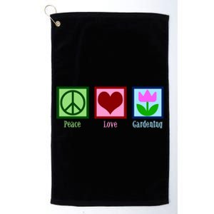 Peace Love Gardening Platinum Collection Golf Towel