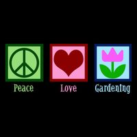 Peace Love Gardening Zip Tote Bag