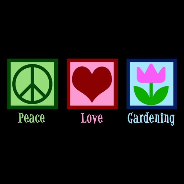Peace Love Gardening Zip Tote Bag