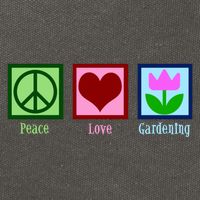 Peace Love Gardening Cotton Canvas Backpack