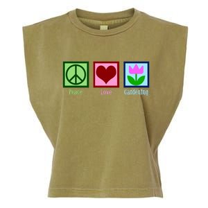 Peace Love Gardening Garment-Dyed Women's Muscle Tee