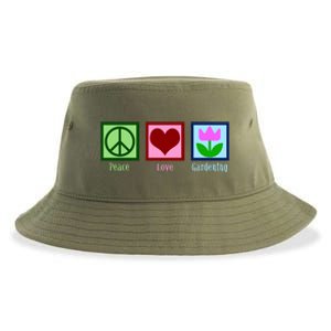 Peace Love Gardening Sustainable Bucket Hat