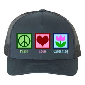 Peace Love Gardening Yupoong Adult 5-Panel Trucker Hat