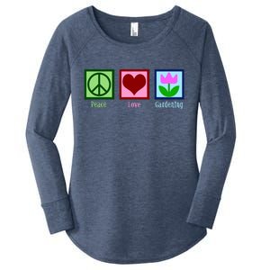 Peace Love Gardening Women's Perfect Tri Tunic Long Sleeve Shirt