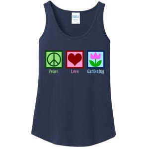 Peace Love Gardening Ladies Essential Tank