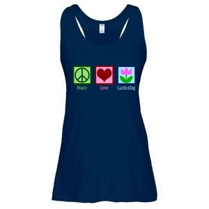 Peace Love Gardening Ladies Essential Flowy Tank