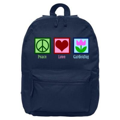 Peace Love Gardening 16 in Basic Backpack