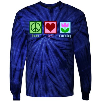 Peace Love Gardening Tie-Dye Long Sleeve Shirt