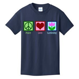 Peace Love Gardening Kids T-Shirt