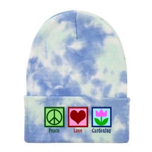 Peace Love Gardening Tie Dye 12in Knit Beanie