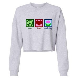 Peace Love Gardening Cropped Pullover Crew