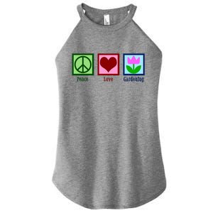 Peace Love Gardening Women's Perfect Tri Rocker Tank