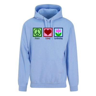 Peace Love Gardening Unisex Surf Hoodie