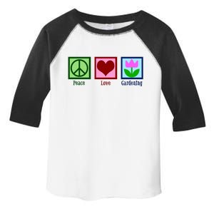 Peace Love Gardening Toddler Fine Jersey T-Shirt