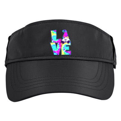 Peace Love Gnome Hippie Gnome Pshycodelic Love Decor Gift Adult Drive Performance Visor