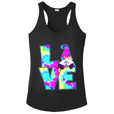 Peace Love Gnome Hippie Gnome Pshycodelic Love Decor Gift Ladies PosiCharge Competitor Racerback Tank