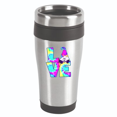 Peace Love Gnome Hippie Gnome Pshycodelic Love Decor Gift 16oz Travel Tumbler