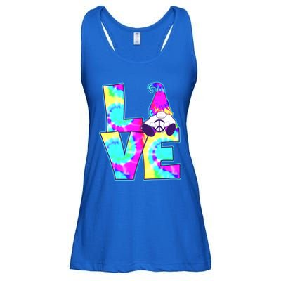 Peace Love Gnome Hippie Gnome Pshycodelic Love Decor Gift Ladies Essential Flowy Tank