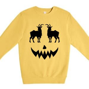 Pumpkin Lamancha Goat Halloween Premium Crewneck Sweatshirt