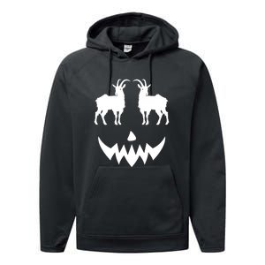 Pumpkin Lamancha Goat Halloween Performance Fleece Hoodie