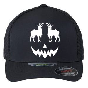 Pumpkin Lamancha Goat Halloween Flexfit Unipanel Trucker Cap