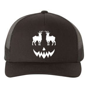 Pumpkin Lamancha Goat Halloween Yupoong Adult 5-Panel Trucker Hat