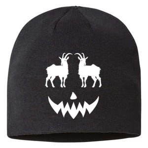 Pumpkin Lamancha Goat Halloween Sustainable Beanie