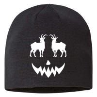 Pumpkin Lamancha Goat Halloween Sustainable Beanie