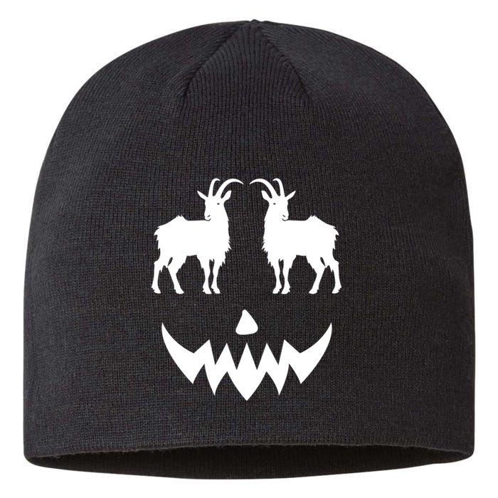 Pumpkin Lamancha Goat Halloween Sustainable Beanie