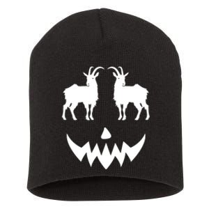 Pumpkin Lamancha Goat Halloween Short Acrylic Beanie