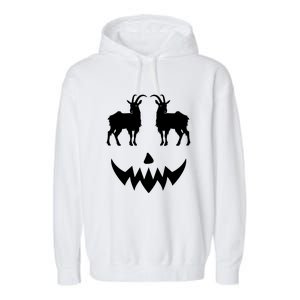 Pumpkin Lamancha Goat Halloween Garment-Dyed Fleece Hoodie