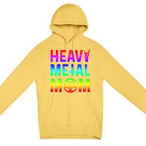 Pride Lgbt Gift Lesbian Bisexual Rainbow Metal Mom Gift Premium Pullover Hoodie