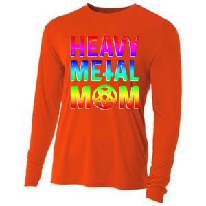 Pride Lgbt Gift Lesbian Bisexual Rainbow Metal Mom Gift Cooling Performance Long Sleeve Crew