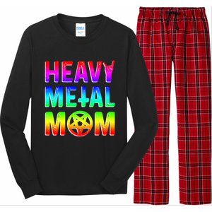 Pride Lgbt Gift Lesbian Bisexual Rainbow Metal Mom Gift Long Sleeve Pajama Set