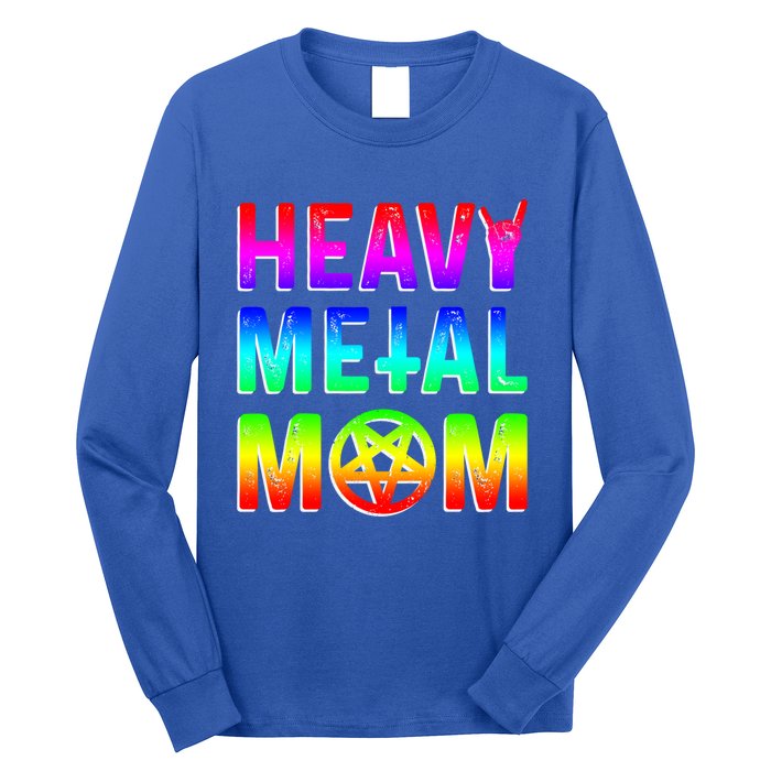 Pride Lgbt Gift Lesbian Bisexual Rainbow Metal Mom Gift Long Sleeve Shirt