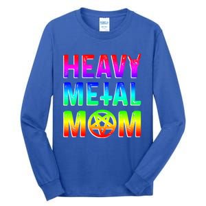 Pride Lgbt Gift Lesbian Bisexual Rainbow Metal Mom Gift Tall Long Sleeve T-Shirt