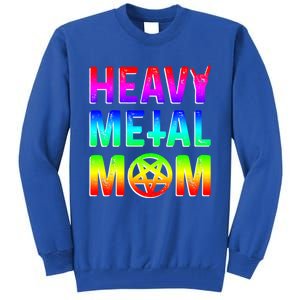 Pride Lgbt Gift Lesbian Bisexual Rainbow Metal Mom Gift Tall Sweatshirt