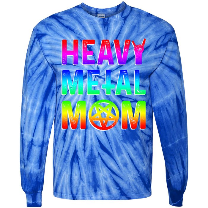 Pride Lgbt Gift Lesbian Bisexual Rainbow Metal Mom Gift Tie-Dye Long Sleeve Shirt