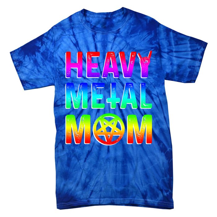 Pride Lgbt Gift Lesbian Bisexual Rainbow Metal Mom Gift Tie-Dye T-Shirt