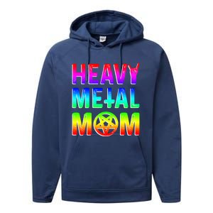 Pride Lgbt Gift Lesbian Bisexual Rainbow Metal Mom Gift Performance Fleece Hoodie