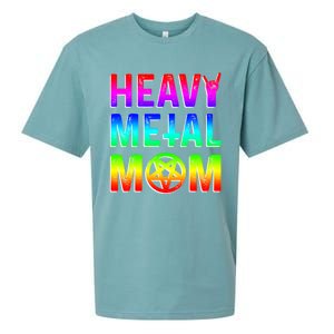 Pride Lgbt Gift Lesbian Bisexual Rainbow Metal Mom Gift Sueded Cloud Jersey T-Shirt