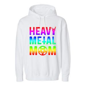 Pride Lgbt Gift Lesbian Bisexual Rainbow Metal Mom Gift Garment-Dyed Fleece Hoodie