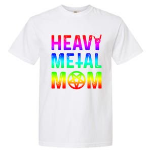 Pride Lgbt Gift Lesbian Bisexual Rainbow Metal Mom Gift Garment-Dyed Heavyweight T-Shirt