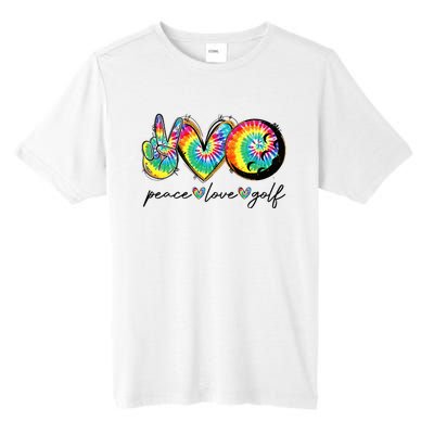 Peace Love Golf Funny Tie Dye Golf Lovers Tall Fusion ChromaSoft Performance T-Shirt