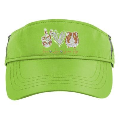 Peace Love Guinea Pigs Gift For Guinea Pigs Lover Gift Adult Drive Performance Visor